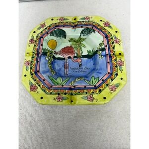 American Gift Audubon Zoo New Orleans Flamingo Ceramic Ashtray Collector Series